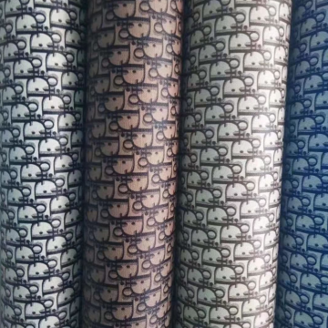 Tela de tapicería de cuero con estampado de PVC sintético de imitación