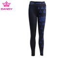 စိတ်ကြိုက်အနက်ရောင် spandex leggings အားကစားအဝတ်အစား