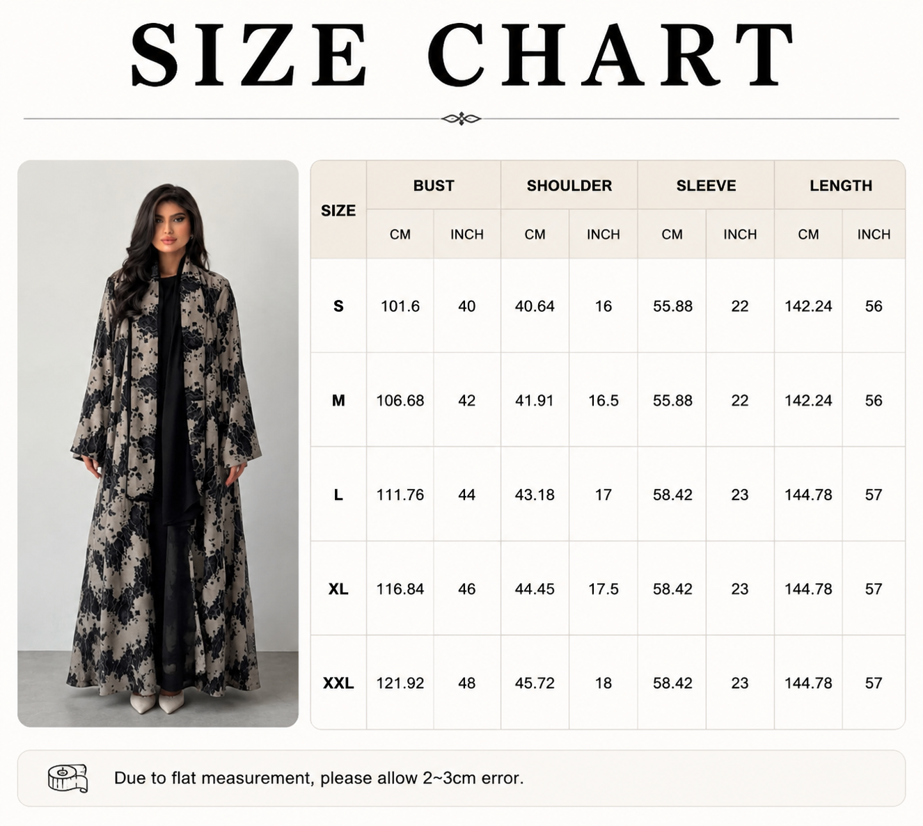 Black Lace Open Abaya with Matching Headscarf Front View