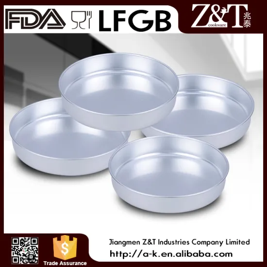 New style aluminium serving tray wash white aluminum round pan