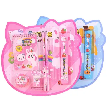 Korean Cartoon Creative 8 Pcs Stationery Set Gift Box for Primary School Students