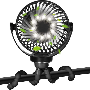 3 Speed Battery Operated Stroller Fan - Clip On and Rotatable for Car Seat, Crib, Bike, Treadmill