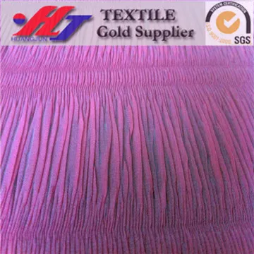 100% polyester drape printed stripes crushed for dress