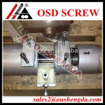 Rubber pin cold feed screw and barrel