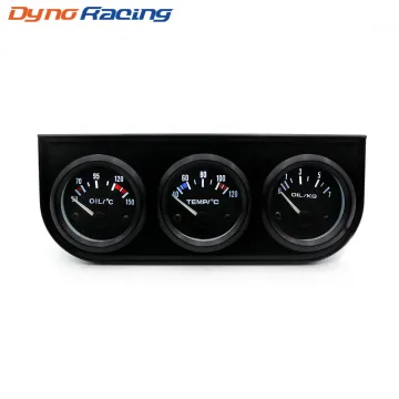 52MM 3-in-1 Oil, Water Temperature & Oil Pressure Gauge Kit for Car Meters