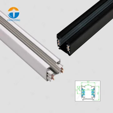 Commercial 4 Wire 3 Phase Aluminum GU10 Spot Light Track Rail System