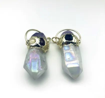 Electroplating Crystal Pendant Necklace