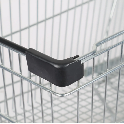 German Supermarket Zinc Finish Metal Shopping Trolley