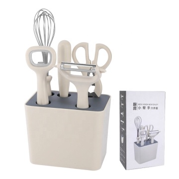 Paslanmaz Çelik Ev Mutfak Gadgets Seti - Soyucu, Açıcı ve Makas dahil 6pcs mutfak eşyaları