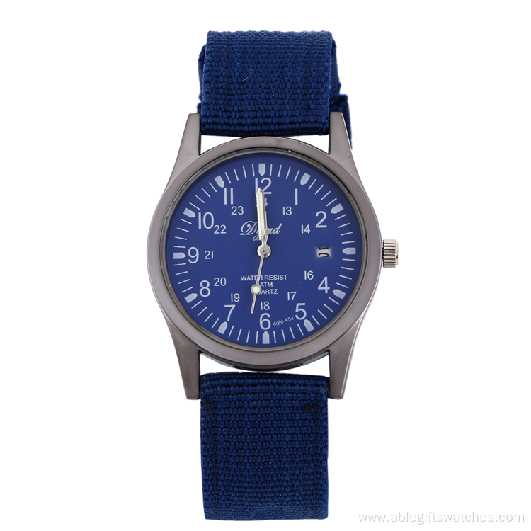 Fashion Woven Calendar Military Quartz Watch