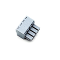 Bloque de terminal enchufable asiento masculino gris