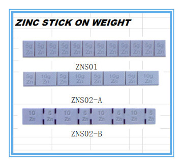 Zinc stick(adhesive)on wheel weights