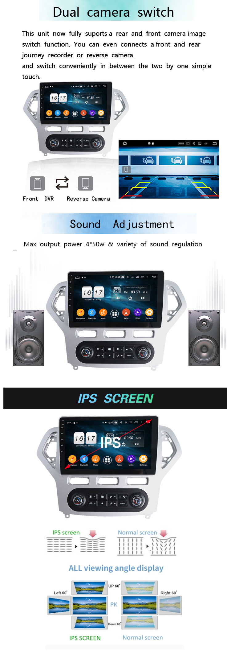 android car multimedia system for Mondeo AT/MT 2008