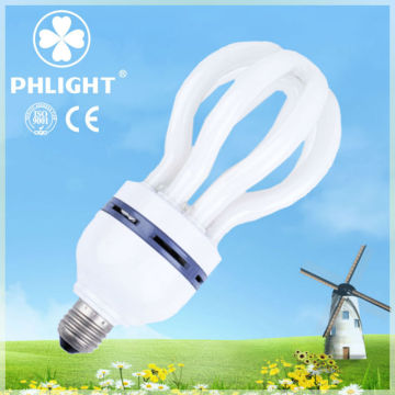 Factory Directly 220v E27 85w 4U CFL lotus energy saving lamp China