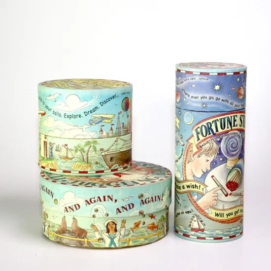 Empty elegant design round tube packaging