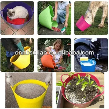 portable and flexible plastic bucket/water bucket/garden bucket