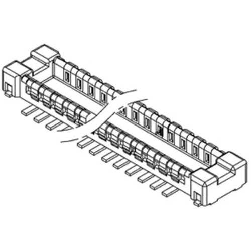 Conector de la plancha recta de 0.8 mm a la placa