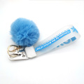 pom pom နှင့်အတူ pvc စိတ်ကြိုက် plush keychain ရှင်းလင်း