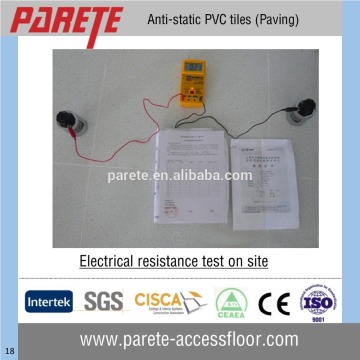 Control center pvc dispative floor