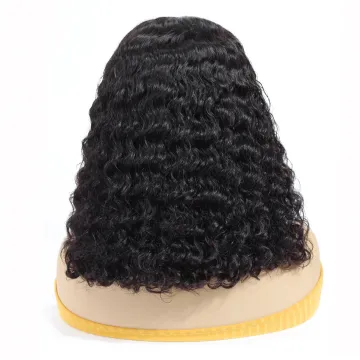 Yeswigs Raw Indian Virgin Hair Bob Wig 13*4 Frontal Swiss Lace Wig Deep Wave Curly Virgin Cuticle Aligned Indian Hair Bob Wig