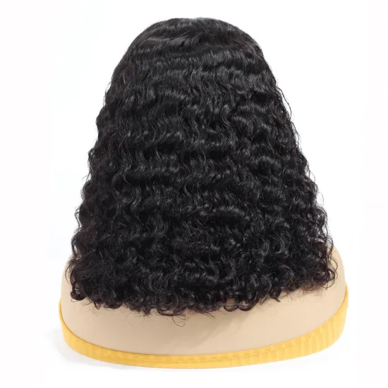 Yeswigs Raw Indian Virgin Hair Bob Wig 13*4 Frontal Swiss Lace Wig Deep Wave Curly Virgin Cuticle Aligned Indian Hair Bob Wig