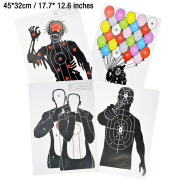 10PCS 45x32cm Shooting Range Papers Practice Target - Silhouette Targets for Archery Training