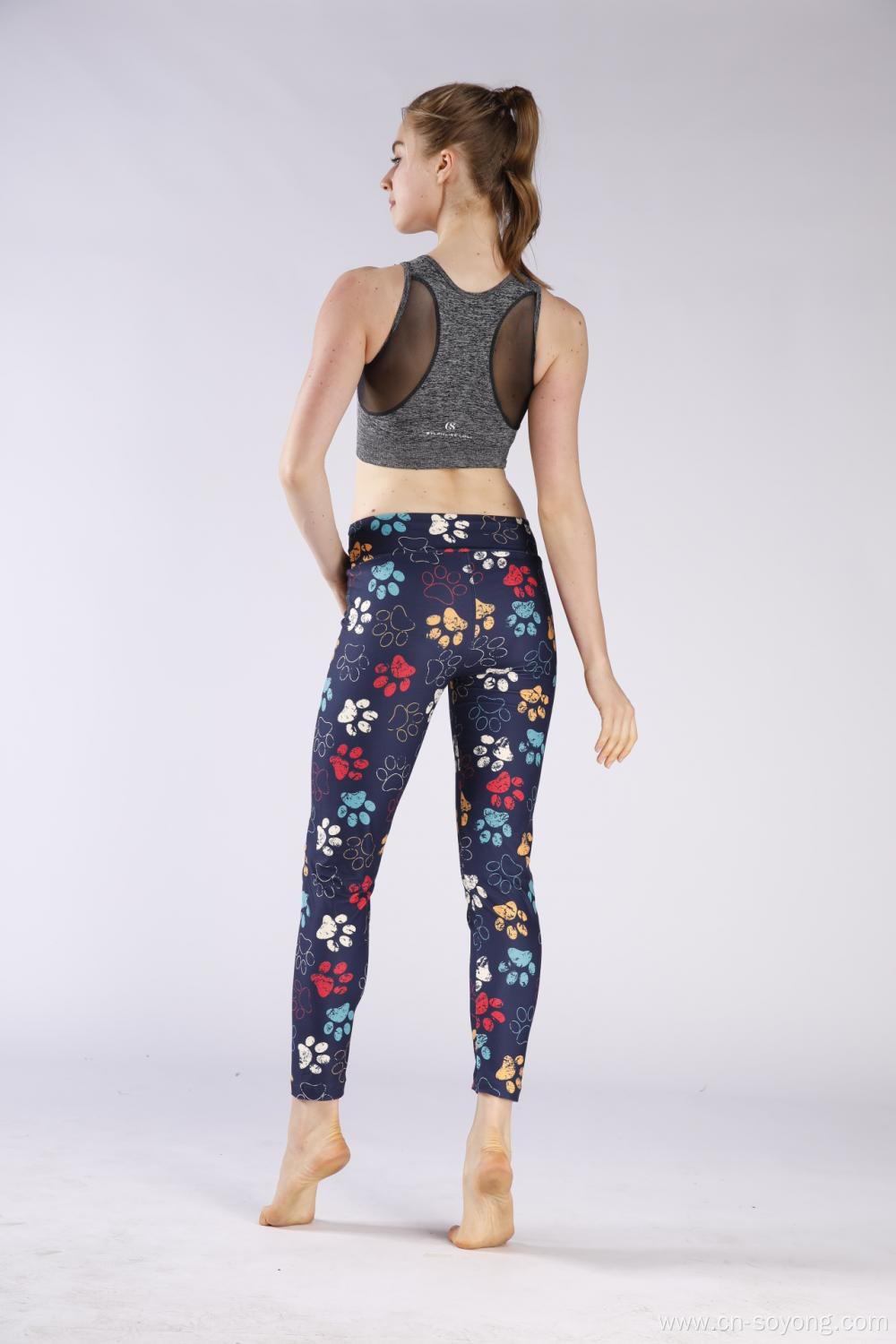 Women's North America Elastic Printed Leggings