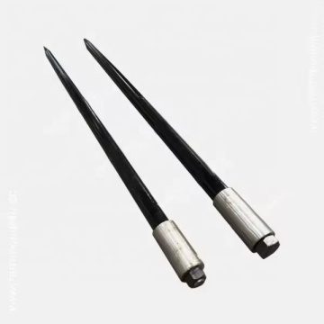 Factory Direct Sell Fluted 48'' Pin Type Hay Bale Spear 3000 lbs Capacity 1 3/4'' Rond Sleeve