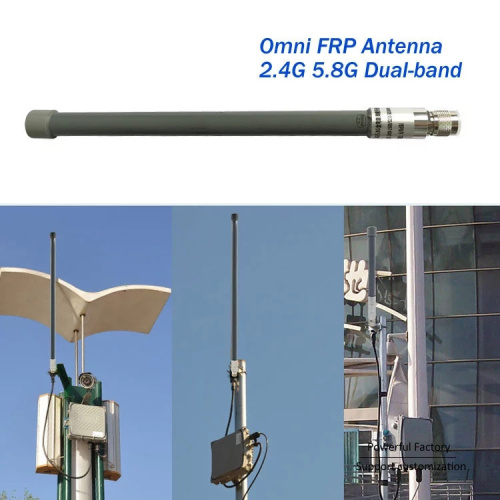 Antena Wi -Fi Omni de fibra de vidro externa 2.4G 5.8G