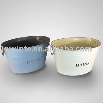 metal oval ice bucket