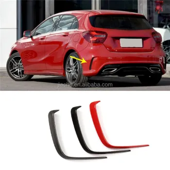 Carbon Fiber Rear Bumper Spoiler Vent Cover Trim for Mercedes-Benz A Class W176 (2014-2017)