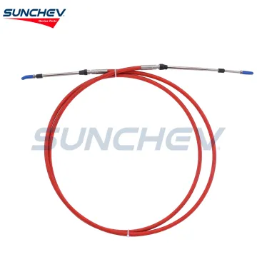 SUNCHEV Boat Throttle Control Cable 6 Feet(Red)For Universal