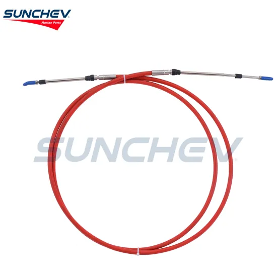 SUNCHEV Boat Throttle Control Cable 6 Feet(Red) For Universal Outboard Motor Boat Engine
