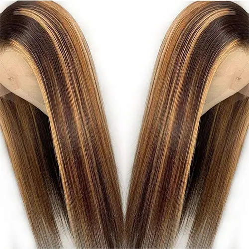 Uniky ombre blonde wig 30 inch highlighted human hair wig 13x4 transparent lace Malaysian virgin human hair ombre wigs