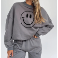 Veste de pull smiley oversize de surdimension féminine