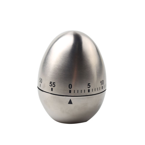 Timer meccanico a forma di uovo in acciaio inox