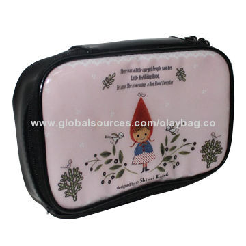 Cosmetic bag, made of PU, with beauty printing pattern, durable use