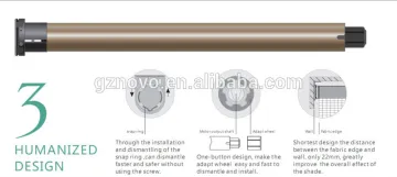 NOVO sun-shading 45mm/50mm roller blind mechanism
