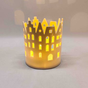 Linterna LED de cerámica de paisaje urbano europeo