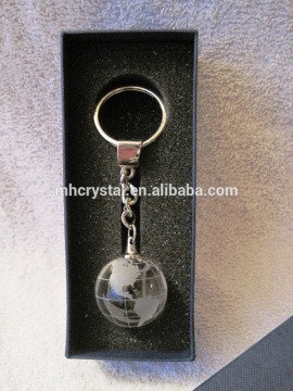 WORLD GLOBE CRYSTAL GLASS KEYCHAIN MH-YS0461