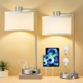Fully Adjustable USB Port Nightstand Lamp for Office
