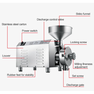 Machine de broyage des grains en acier inoxydable