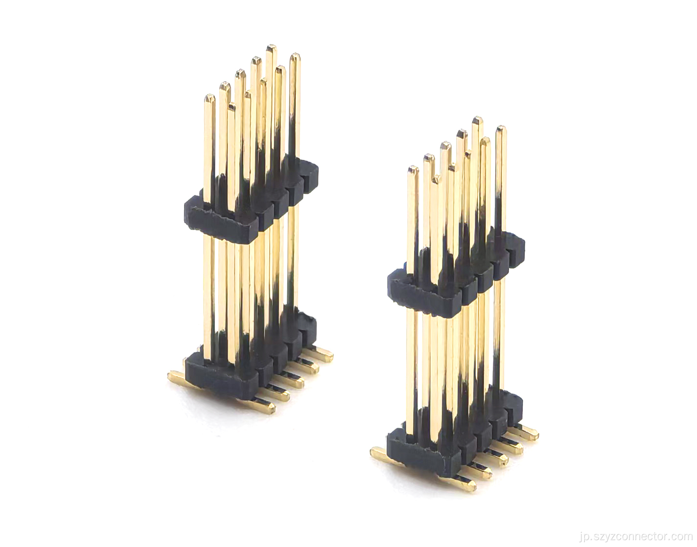 1.27mm ピンヘッダー 2 列 SMT ブラック