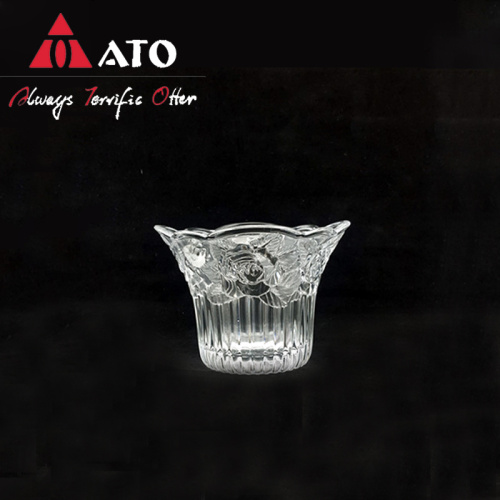 Vaso de vidro único de vidro cristalino claro Ato