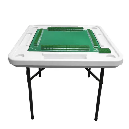 EASTOMMY Folding Mahjong Table Surface Cover with Rubber Game Mat Set