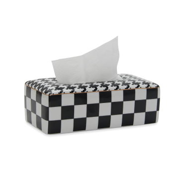 Black and White Porcelain Tissue Cover Facial Paper Box Kitchen Tissue Dispenser Holder