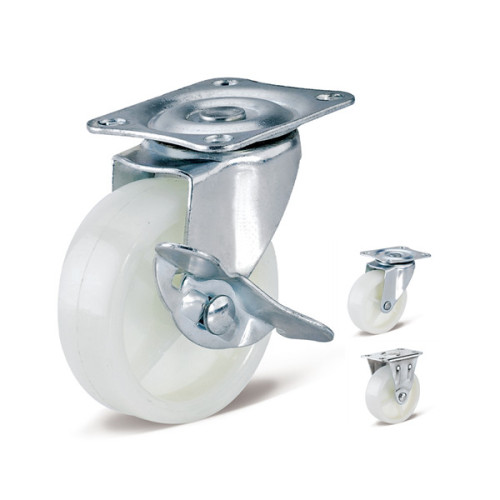 Caster de frein pivotant en plastique pour chariot de nettoyage de cuisine