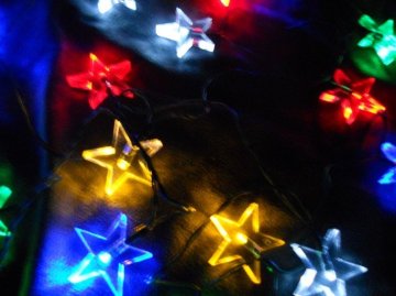 2pcs/lot Colorful solar string light with 10 star Led using for christmas,festival decoration,free shipping