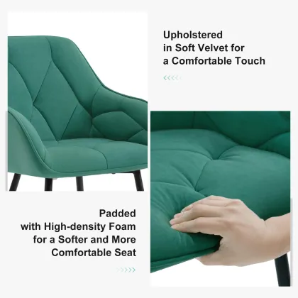 Dining Kitchen Upholstered Ergonomic Dressing Table Chairs