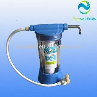 Clear single countertop water filter